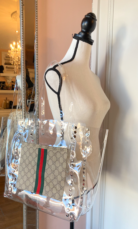 Clear gucci bag hotsell
