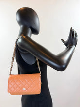 CHANEL CALSSIC CAVIAR QUILTED WOC IN COGNAC