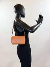 CHANEL CALSSIC CAVIAR QUILTED WOC IN COGNAC
