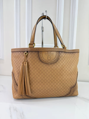 GUCCI MICROGUSSISSIMA BROGUE DUILIO TOTE LARGE
