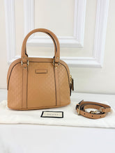 GUCCI MICROGUSSISSIMA MINI DOME BAG IN TAN