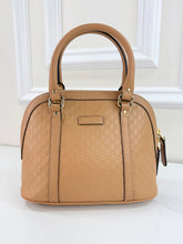 GUCCI MICROGUSSISSIMA MINI DOME BAG IN TAN