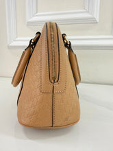 GUCCI MICROGUSSISSIMA MINI DOME BAG IN TAN