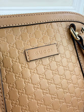 GUCCI MICROGUSSISSIMA MINI DOME BAG IN TAN