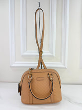 GUCCI MICROGUSSISSIMA MINI DOME BAG IN TAN