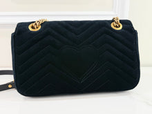 GUCCI MARMONT VELVET MARQUIS CRYSTAL IN BLACK