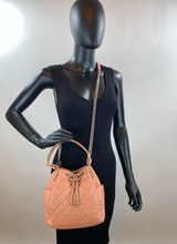 CHANEL LAMBSKIN QUILTED CC DRAWSTRING BUCKET BAG / CROSSBODY