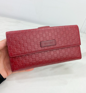 GUCCI GUCCISSIMA WALLET RED