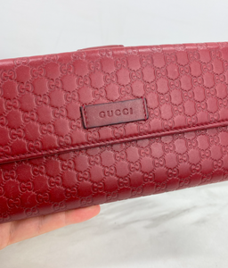 GUCCI GUCCISSIMA WALLET RED