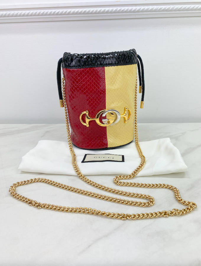 GUCCI SNAKE SKIN MINI ZUMI BAG