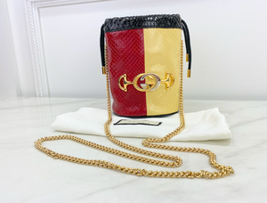 GUCCI SNAKE SKIN MINI ZUMI BAG