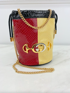 GUCCI SNAKE SKIN MINI ZUMI BAG