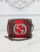 GUCCI HOUNDSTOOTH BOXY TRUNK CROSSBODY