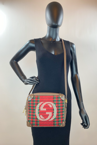 GUCCI HOUNDSTOOTH BOXY TRUNK CROSSBODY