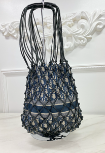 DIOR OBLIQUE TECHNICAL WOVEN NET BUCKET BAG