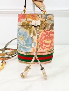 GUCCI OPHIDIA WATER FLORAL BUCKET BAG LIMITED EDITION