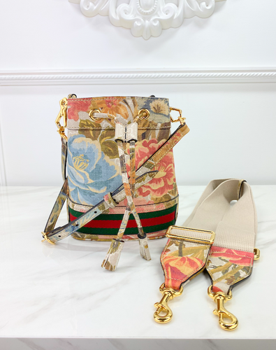 GUCCI OPHIDIA WATER FLORAL BUCKET BAG LIMITED EDITION