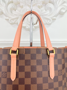 LOUIS VUITTON DAMIER EBENE BELMONT PM (PINK)