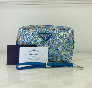 PRADA CRYSTAL WRISTLET (BLUE)