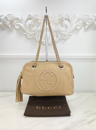 GUCCI SOHO CHAIN (SMALL -NUDE / TAN)