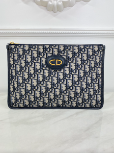 DIOR OBLIQUE MONOGRAM POUCH CLUTCH