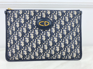 DIOR OBLIQUE MONOGRAM POUCH CLUTCH