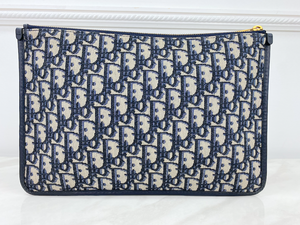 DIOR OBLIQUE MONOGRAM POUCH CLUTCH