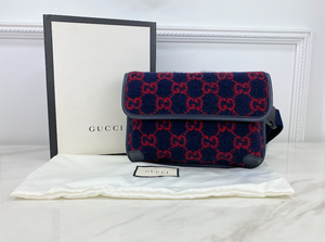 GUCCI BELT BAG WOOL GG MONOGRAM