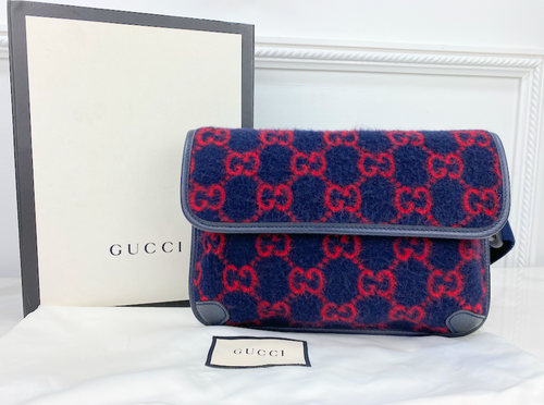 GUCCI BELT BAG WOOL GG MONOGRAM