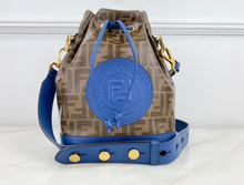 FENDI STAMP PATCH BUCKET BAG (BLUE)