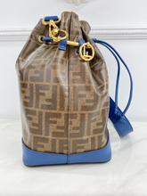 FENDI STAMP PATCH BUCKET BAG (BLUE)