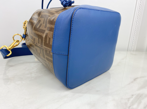 FENDI STAMP PATCH BUCKET BAG (BLUE)