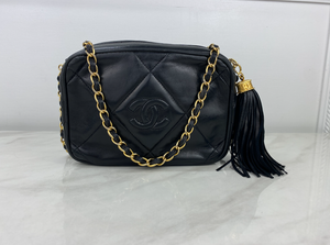 CHANEL VINTAGE CAMERA BAG (LAMBSKIN)