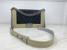 CHANEL BOY FLAP PATENT ( MEDIUM - CRYSTAL)