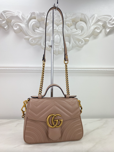 GUCCI MARMONT SMALL TOP HANDLE CROSSBODY