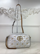 GUCCI MARMONT PEARLY METALLIC CHAIN SHOULDER BAG