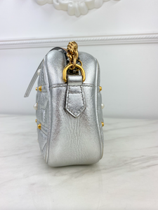 GUCCI MARMONT PEARLY METALLIC CHAIN SHOULDER BAG