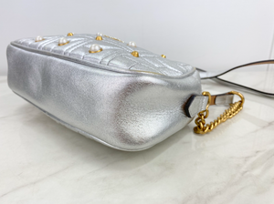 GUCCI MARMONT PEARLY METALLIC CHAIN SHOULDER BAG