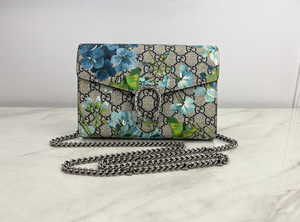 GUCCI BLOOMS DIONYSUS CHAIN WALLET (BLUE)