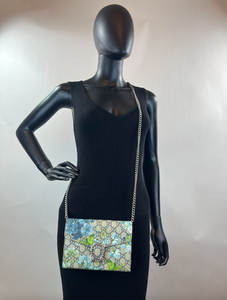 GUCCI BLOOMS DIONYSUS CHAIN WALLET (BLUE)