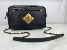 CHANEL PYRAMID CC CAMERA BAG CHEVRON QUILTED (LARGE)