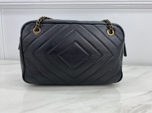 CHANEL PYRAMID CC CAMERA BAG CHEVRON QUILTED (LARGE)