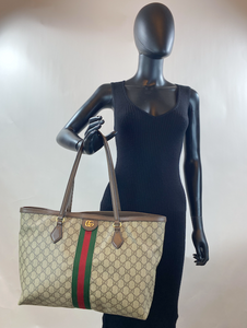 GUCCI OPHIDIA GG SHOPPING TOTE