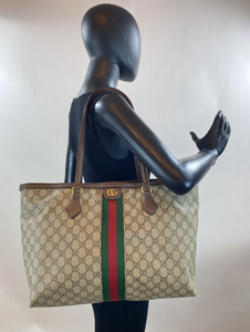 GUCCI OPHIDIA GG SHOPPING TOTE