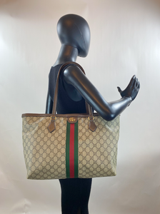 GUCCI OPHIDIA GG SHOPPING TOTE