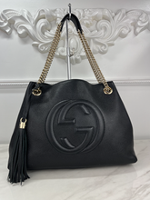 GUCCI SOHO CHAIN SHOULDER BAG (BLACK)