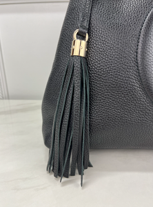 GUCCI SOHO CHAIN SHOULDER BAG (BLACK)