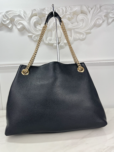 GUCCI SOHO CHAIN SHOULDER BAG (BLACK)