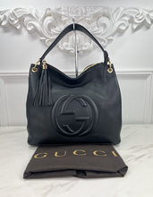 GUCCI SOHO HOBO PEBBLED CALFSKIN (BLACK)