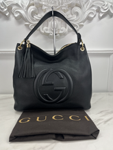 GUCCI SOHO HOBO PEBBLED CALFSKIN (BLACK)